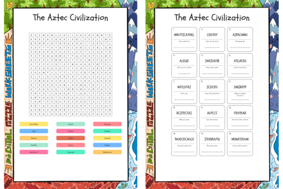 Download The Aztec Civilization Word Search Puzzl - Premium Resources