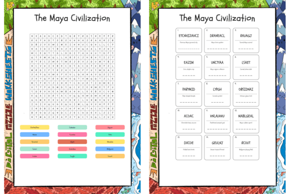 Download The Maya Civilization Word Search Puzzle - Premium Resources