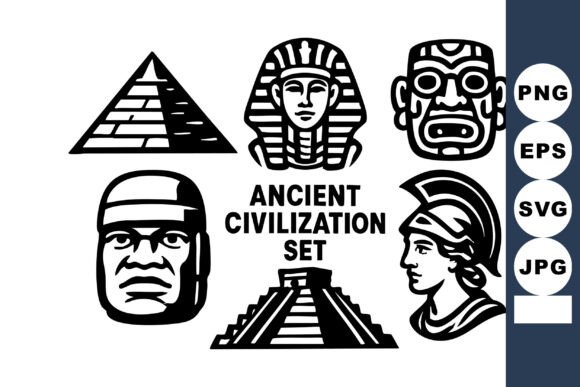 Download Ancient Civilization Symbols Vector Set - Premium Resources